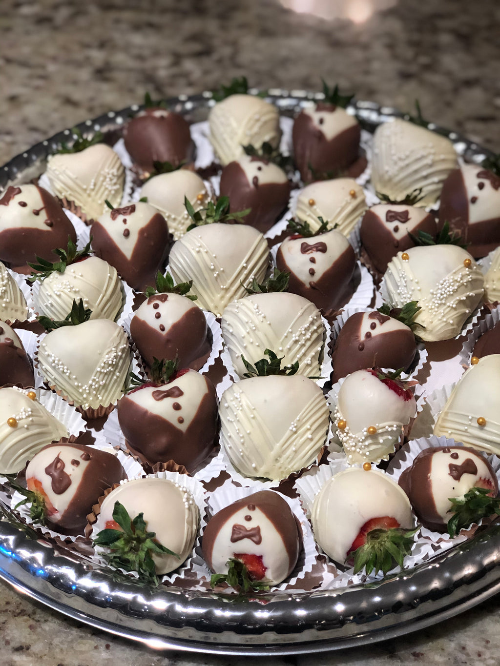 Groom & Bride  Strawberry Platter